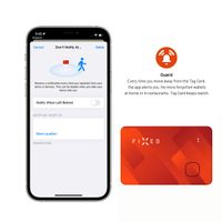 Fixed Tag Card - Tracker Bluetooth pour iOS - Orange