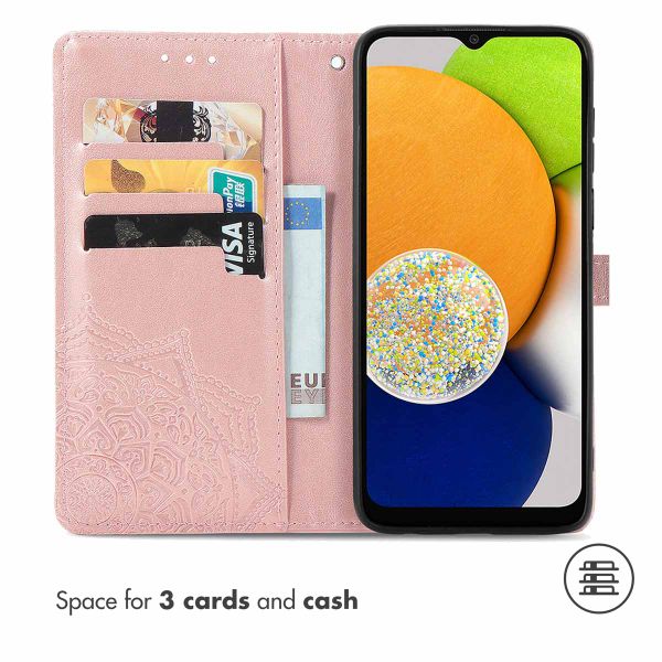 imoshion Etui de télephone Mandala Samsung Galaxy A03 - Rose Doré