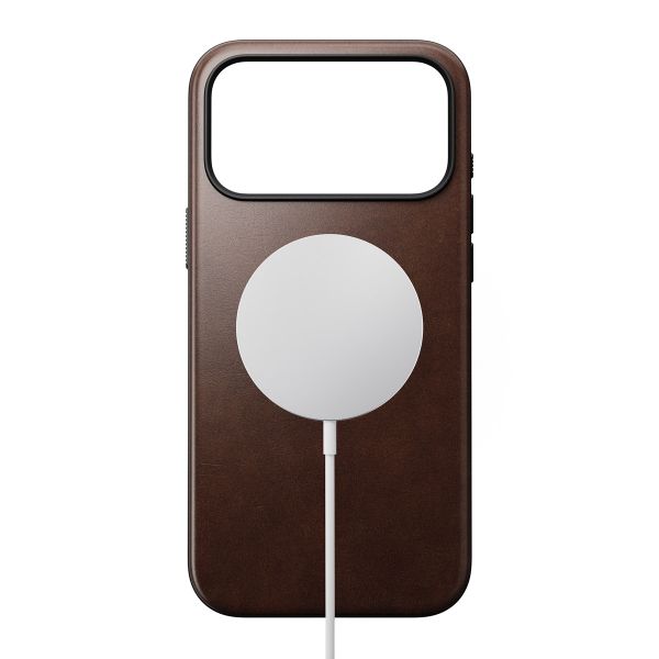 Nomad Coque Modern Horween Leather Apple iPhone 17 Pro Max - Rustic Brown