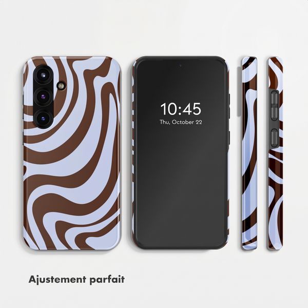 Selencia Coque arrière Vivid Samsung Galaxy S25 FE - Dream Swirl Chocolate