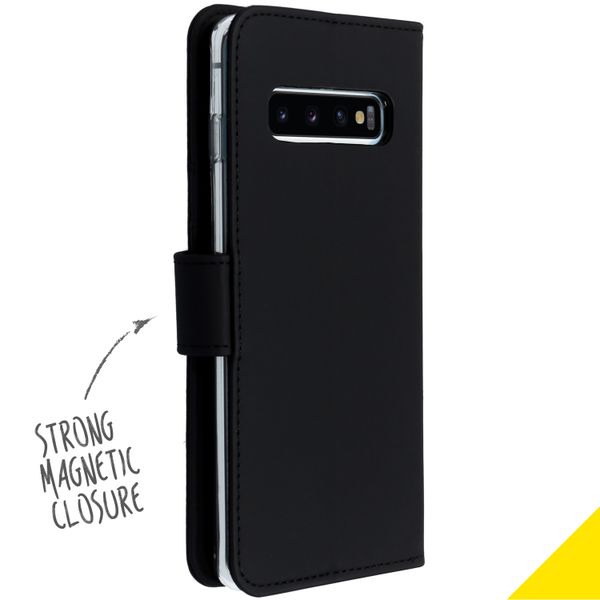 Accezz Étui de télephone Wallet Samsung Galaxy S10 - Noir