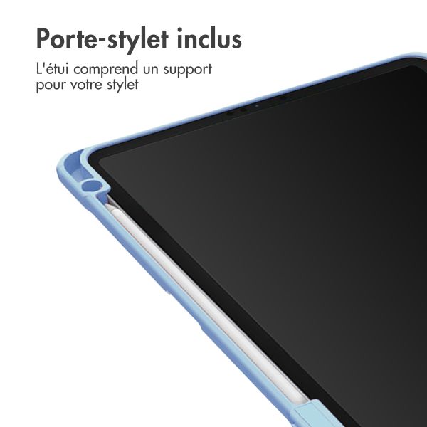 imoshion Coque tablette rigide Trifold iPad Air 11 pouces (2025) M3 / (2024) M2 / Air 5 (2022) / Air 4 (2020) - Bleu clair