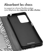 imoshion Étui de téléphone portefeuille Design Motorola Moto G04 / G24 - Black And White