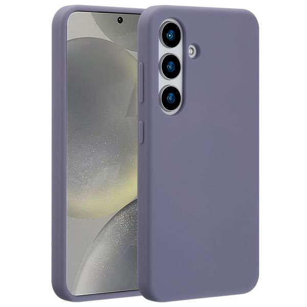 Accezz Coque Liquid Silicone avec MagSafe Samsung Galaxy S25 - Lavender Gray