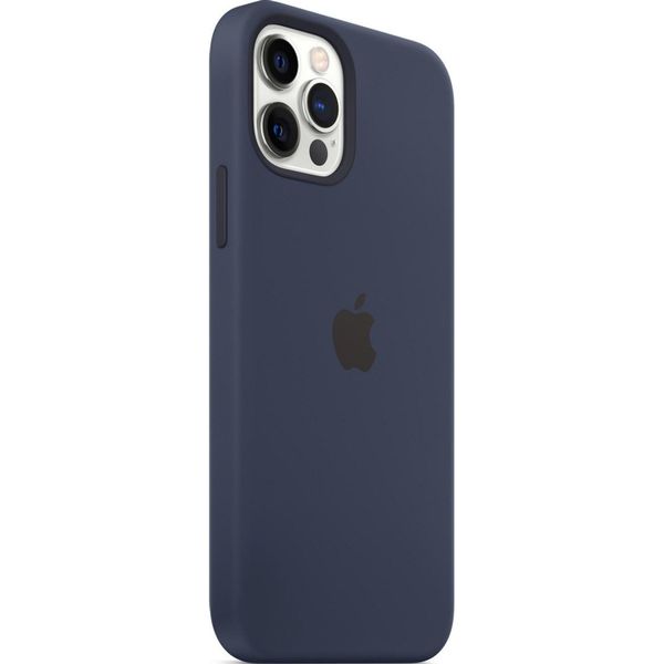 Apple Coque en silicone MagSafe Apple iPhone 12 (Pro) - Deep Navy
