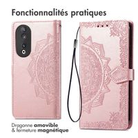 imoshion Etui de téléphone portefeuille Mandala Honor 90 - Rose Dorée