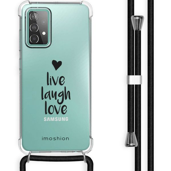 imoshion Coque Design avec cordon Samsung Galaxy A52(s) (5G/4G) - Live Laugh Love