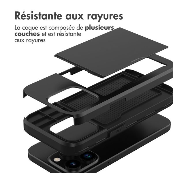 imoshion Coque arrière avec porte-cartes iPhone 15 Pro - Noir