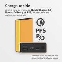 imoshion Ultra Series Aluminium | Batterie externe 20.000 mAh - Charge rapide jusqu'à 33 watts - Or