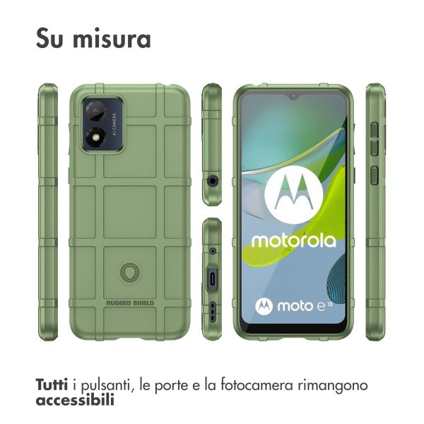imoshion Coque Rugged Shield Motorola Moto E13 - Vert foncé