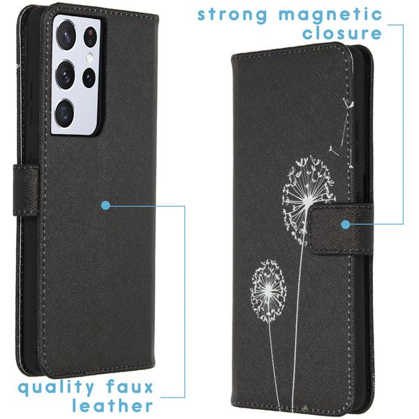 imoshion Design Softcase Bookcase Samsung Galaxy S21 Ultra - Dandelion