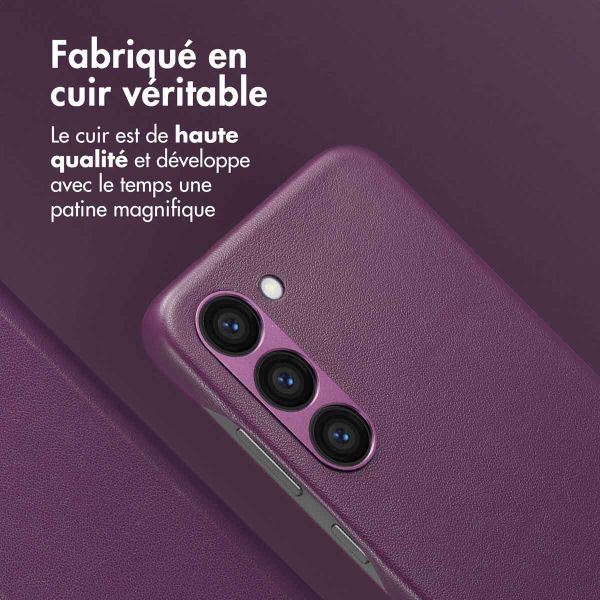 Accezz Étui de télephone portefeuille en cuir 2-en-1 avec MagSafe Samsung Galaxy S23 - Heath Purple