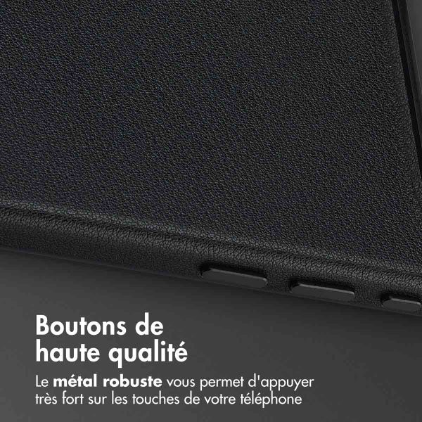 Accezz Coque arrière en cuir avec MagSafe Apple iPhone Air - Onyx Black