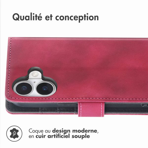 imoshion Etui de télephone portefeuille avec cordon Apple iPhone 16 - Rood