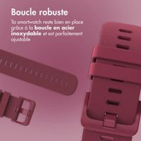 imoshion Bracelet sport en silicone avec boucle - Connexion universelle 20 mm - Rouge foncé