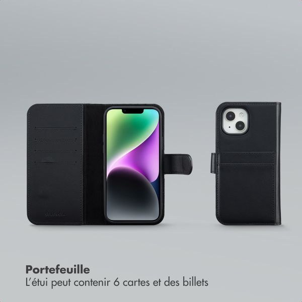 Selencia Étui portefeuille amovible Olyn avec MagSafe Apple iPhone 14 / 13 - Noir
