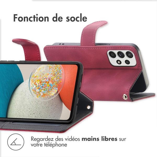 imoshion Etui de téléphone portefeuille avec cordon Samsung Galaxy A53 - Rouge