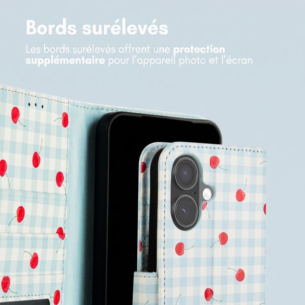 imoshion Étui de télephone portefeuille Design Apple iPhone 17 - Cherry Check