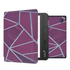 imoshion Design Slim Hard Sleepcover avec support Tolino Vision 5 - Bordeaux Graphic