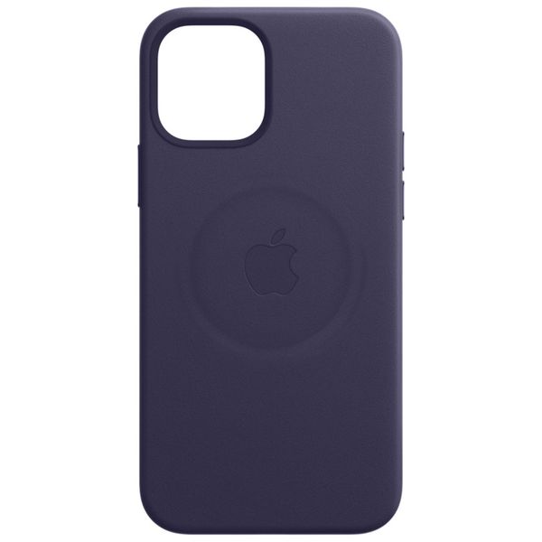 Apple Coque Leather MagSafe Apple iPhone 12 (Pro) - Deep Violet