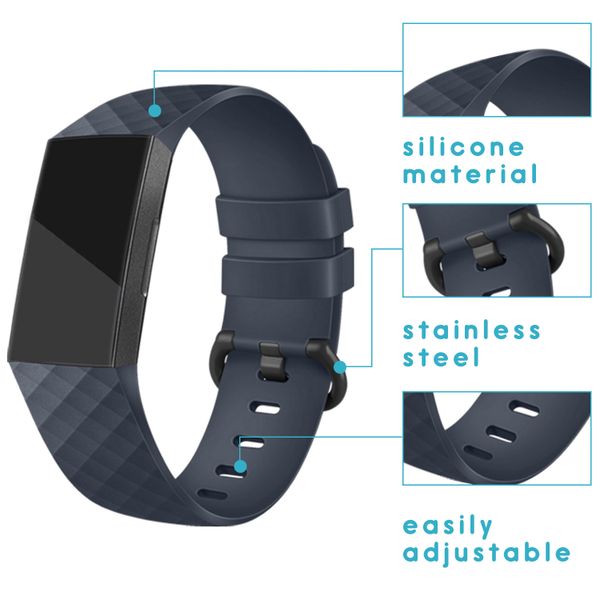 imoshion Bracelet silicone le Fitbit Charge 3 / 4 - Bleu foncé