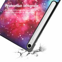 imoshion Coque tablette Design Trifold Samsung Galaxy Tab S9 11.0 pouces / Tab S10 FE / S9 FE 10.9 pouces - Space