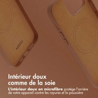 Accezz Coque arrière en cuir avec MagSafe Apple iPhone 14 Pro Max - Sienna Brown
