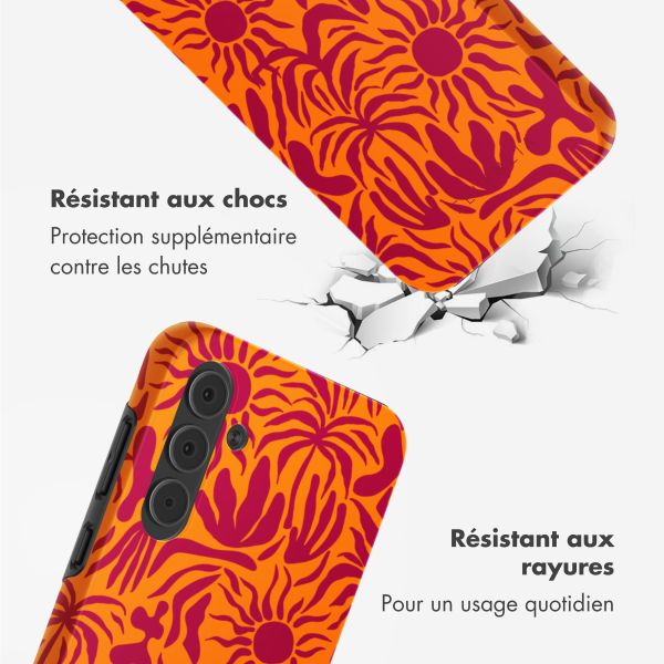 Selencia Coque arrière Vivid Samsung Galaxy A55 - Tropical Vibes Apricot