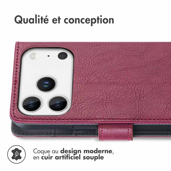 imoshion Étui de télephone portefeuille Apple iPhone 17 Pro Max - Bordeaux