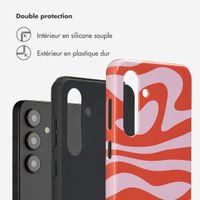 Selencia Coque arrière Vivid Samsung Galaxy S24 - Dream Swirl Pink