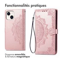 imoshion Etui de télephone Mandala Apple iPhone 15 - Rose Doré
