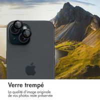 imoshion Lot de 2 protections d'objectif de caméra Apple iPhone 15 / 15 Plus - Black