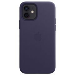 Apple Coque Leather MagSafe Apple iPhone 12 (Pro) - Deep Violet