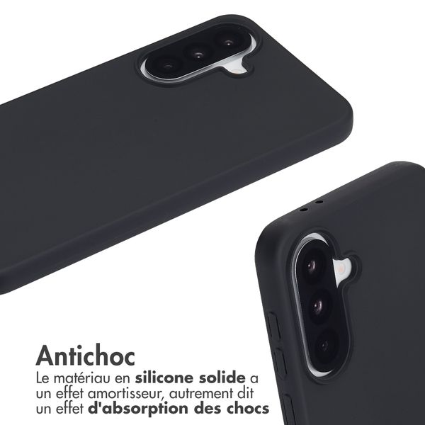 imoshion Coque en silicone avec cordon Samsung Galaxy A37 (5G) - Noir