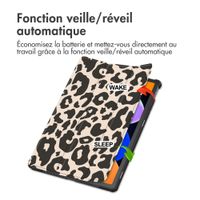 imoshion Coque tablette Design Trifold Lenovo Idea Tab - Leopard
