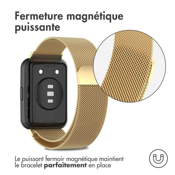 imoshion Bracelet magnétique milanais Huawei Watch Fit 2 - Doré