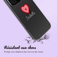 Coque personnalisée avec un cœur iPhone 16 Pro - Transparent