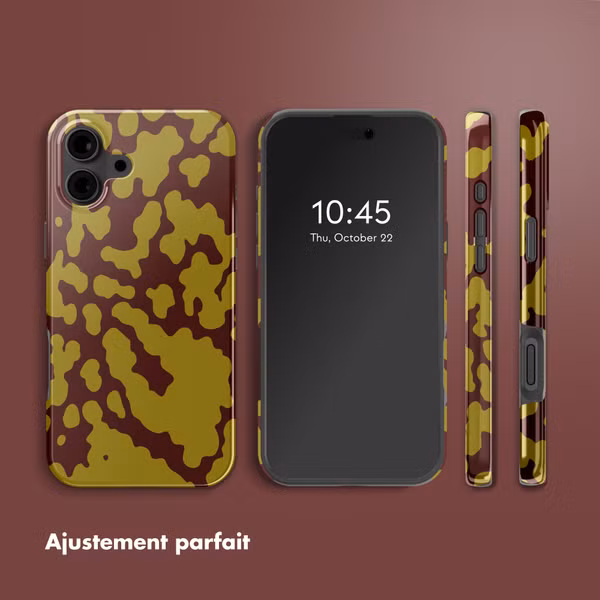 Selencia Coque arrière Vivid avec MagSafe Apple iPhone 16 - Moo'd Olive Dust