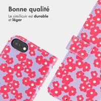 imoshion Étui de télephone portefeuille Design Apple iPhone 17e / 16e - Dusty Rose Blossoms