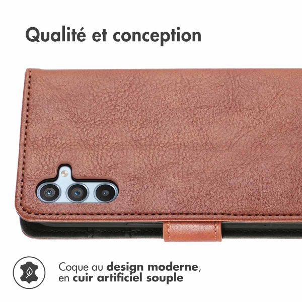 imoshion Etui de téléphone portefeuille Luxe Samsung Galaxy A54 (5G) - Brun