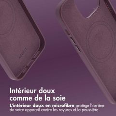 Accezz Coque arrière en cuir avec MagSafe Apple iPhone 14 Pro Max - Heath Purple