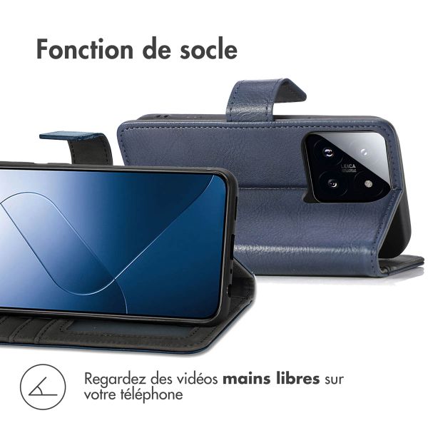 imoshion Étui de télephone portefeuille Xiaomi 14T - Bleu foncé