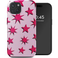 Selencia Coque arrière Vivid Tough avec MagSafe iPhone 15 - Stars Rubine Red Light Pink