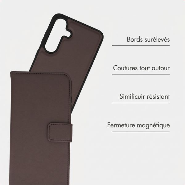 imoshion Étui portefeuille luxe 2-en-1 amovible Samsung Galaxy S26 - Marron