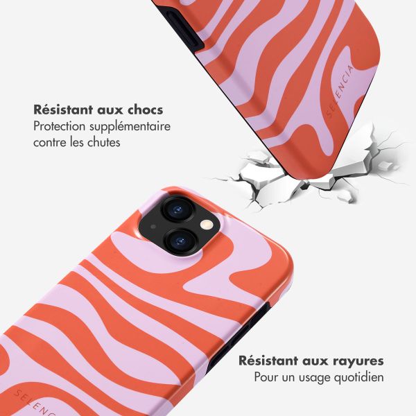 Selencia Coque arrière Vivid Tough iPhone 15  - Dream Swirl Pink