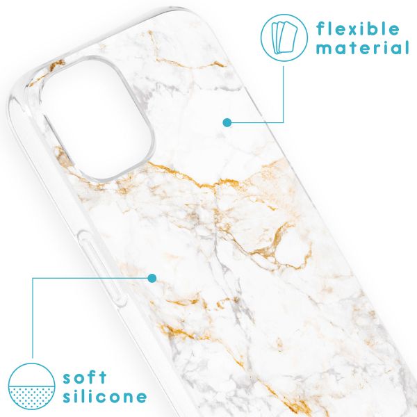 imoshion Coque Design iPhone 13 - White Marble