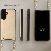 Selencia Coque de télephone Nova avec cordon et porte-cartes Samsung Galaxy A37 (5G) - Beige