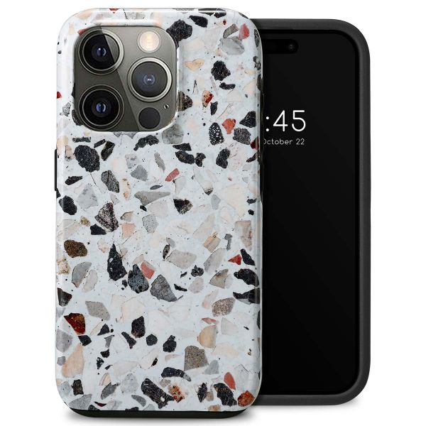 Selencia Coque arrière Vivid Tough iPhone 15 Pro - Chic Terazzo