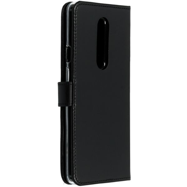 Selencia Étui portefeuille en cuir véritable OnePlus 7 Pro - Noir