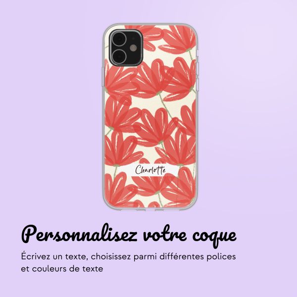 Coque personnalisée avec des fleurs iPhone 11 - Transparent